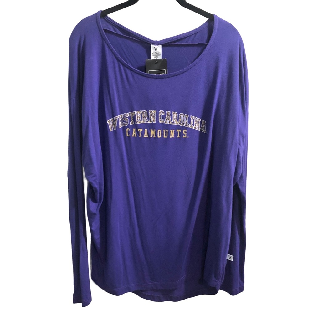 NWT Western Carolina Catamounts Womens Long Sleeve Shirt Purple Size Medium NC